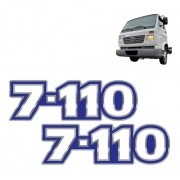 Par Emblemas Resinado Lateral Para Caminhão Vw 7-110