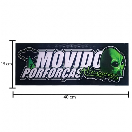 Placa Decorativa PVC Para Caminhão Movido por Forças Alienígenas