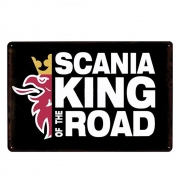 Placa Decorativa Scania King Of The Road 30 X 20 Cm