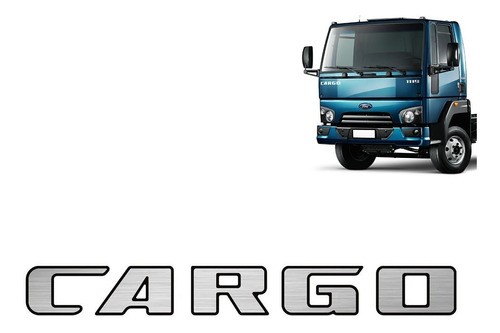 Emblema Escovado Frontal Para Caminhão Ford Cargo