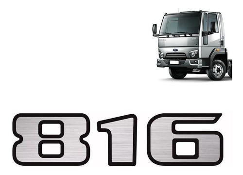 Emblema Escovado Frontal Para Caminhão Ford Cargo 816
