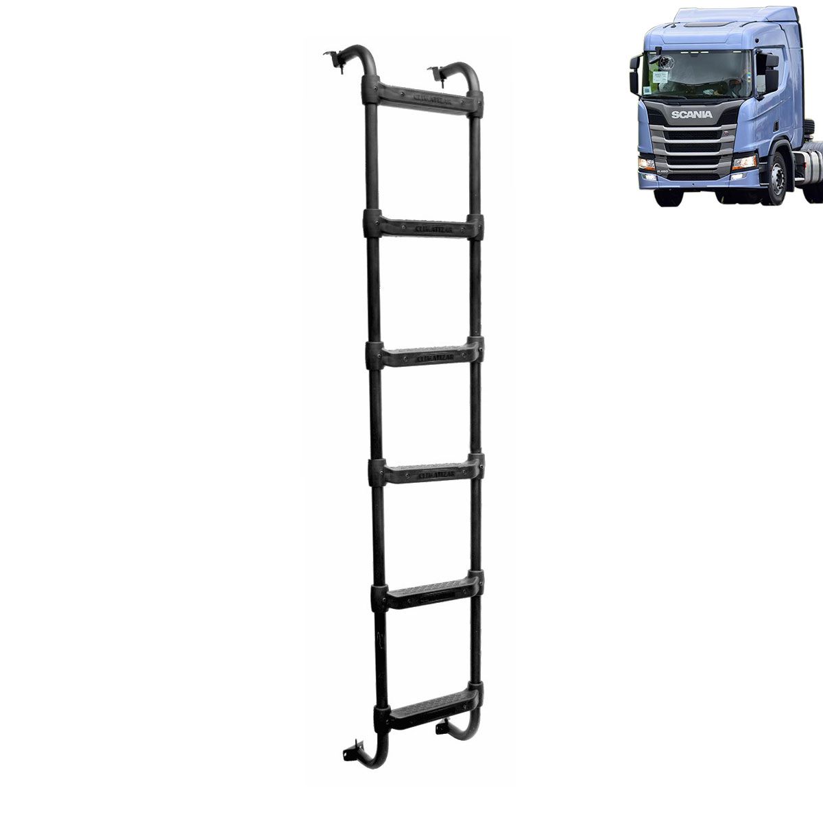 Escada traseira Compatível com o Caminhão Scania NTG R G 5 degraus