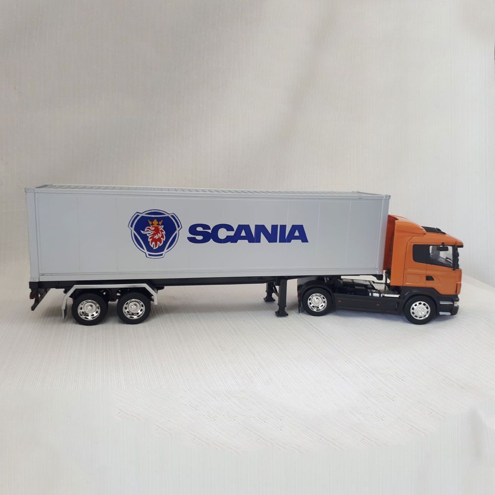 Miniatura Caminhão Baú Scania R470 1:32