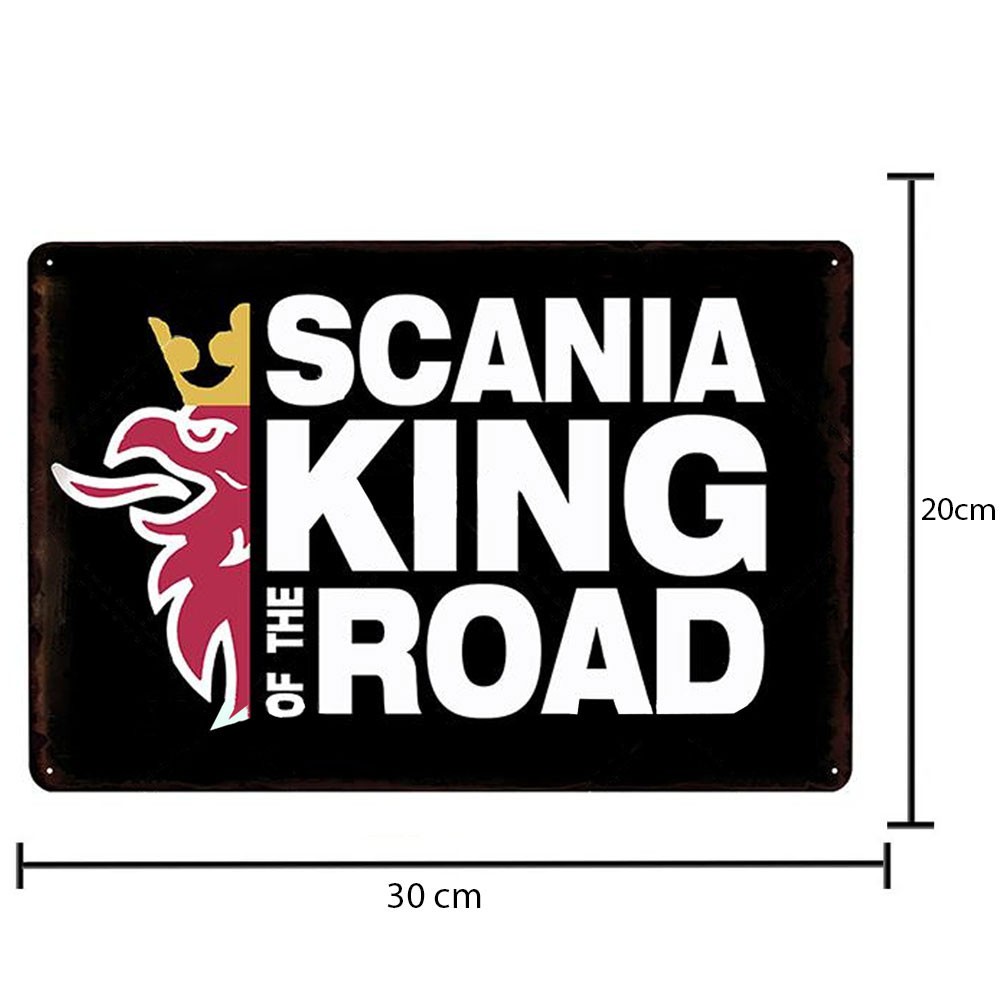 Placa Decorativa Scania King Of The Road 30 X 20 Cm