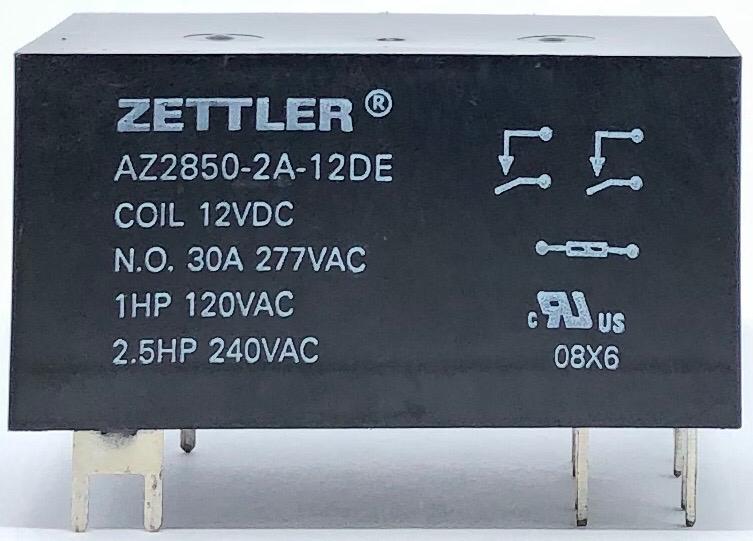 RELE AZ2850-2A-12DE 12VDC ZETTLER (AZ28502A12DE)