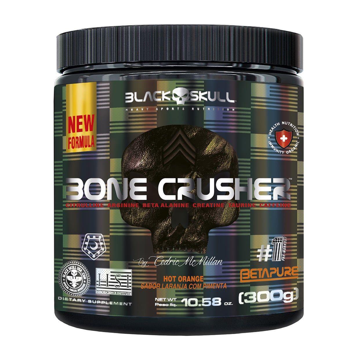 Bone Crusher Hot Orange New 300g - Black Skull