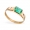 Anel Pedra Esmeralda Com Diamantes Ouro 18k