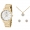Relógio Champion Feminino Dourado + Kit Colar E Brincos - CN25878W