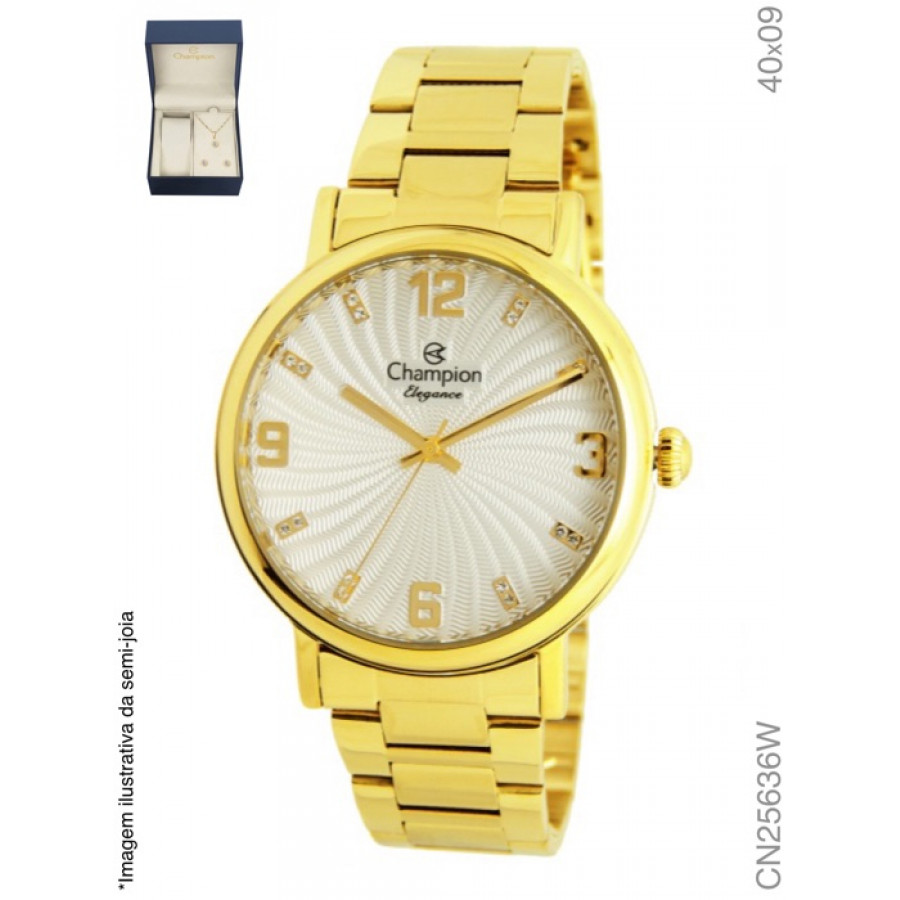 Relógio Champion Feminino Dourado - Elegance - CN25636W