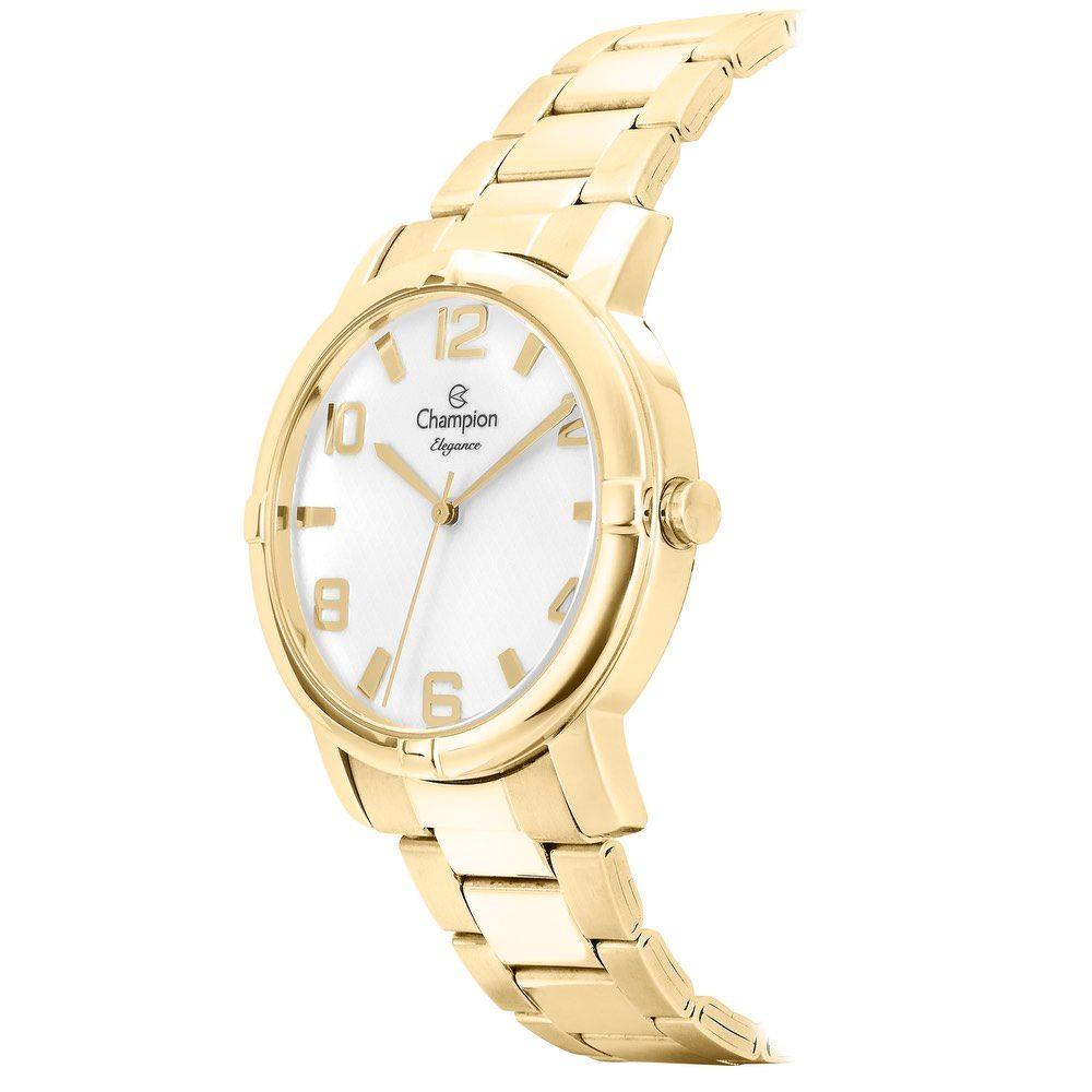 Relógio Champion Feminino Dourado + Kit Colar E Brincos - Elegance - CN25181W