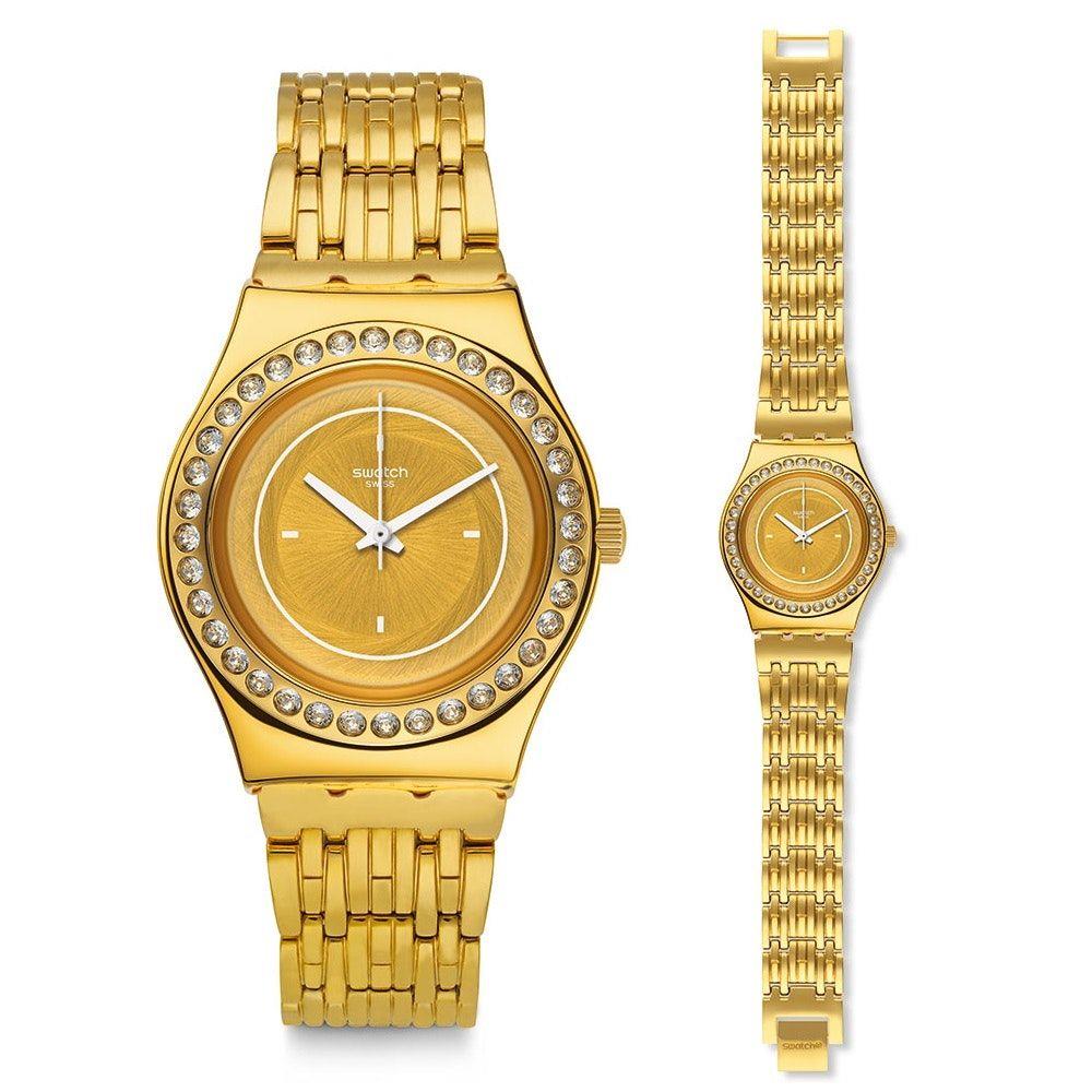 Relógio Swatch Feminino Dourado - Glass - YLG136G