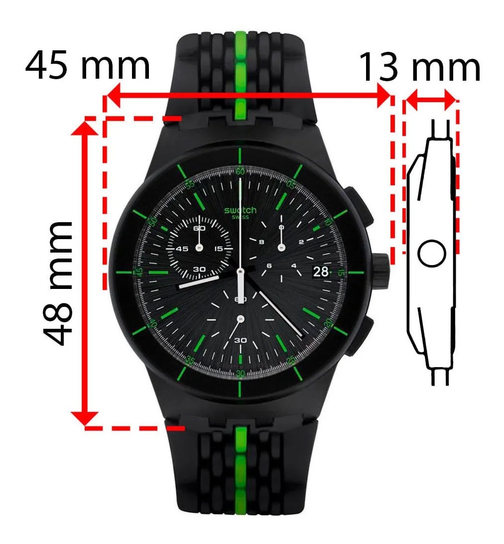 Relógio Swatch Masculino Preto - Laser Track - SUSB409