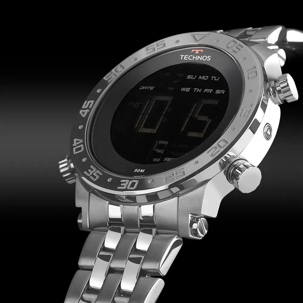 Relógio Technos Masculino Prata - Digital - BJK006AB/1P