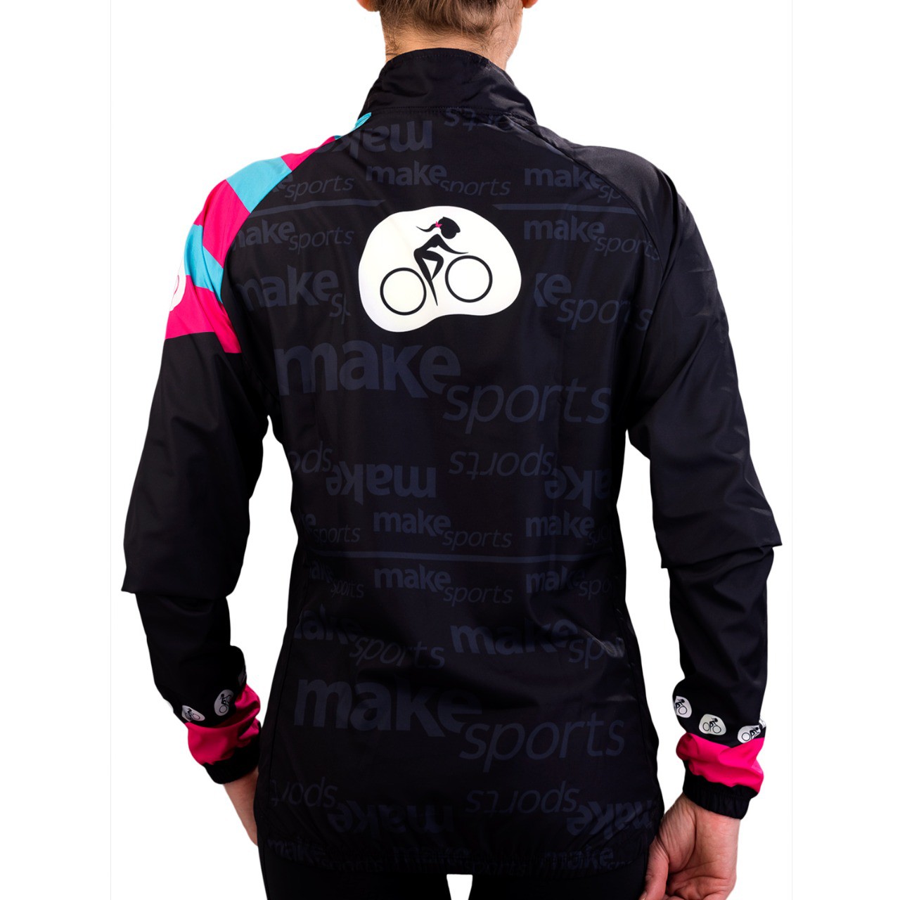 Jaqueta corta-vento para ciclismo feminina Make in Love