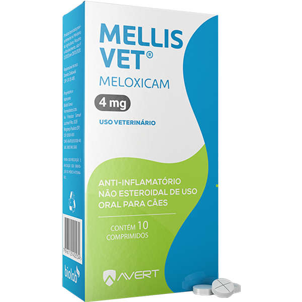 Anti-Inflamatório Avert Mellis Vet 4mg para Cães de 30 a 40 Kg