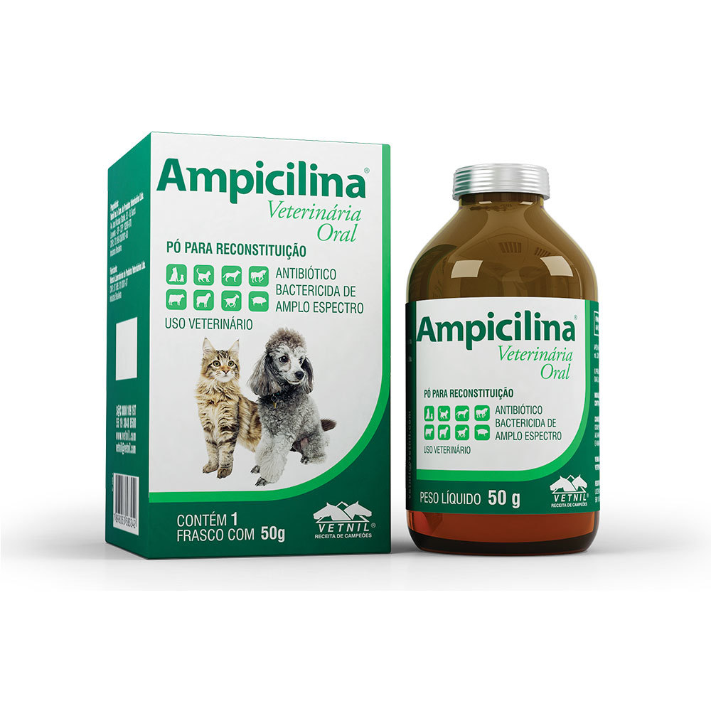 Antibiótico vetnil ampicilina oral 50g