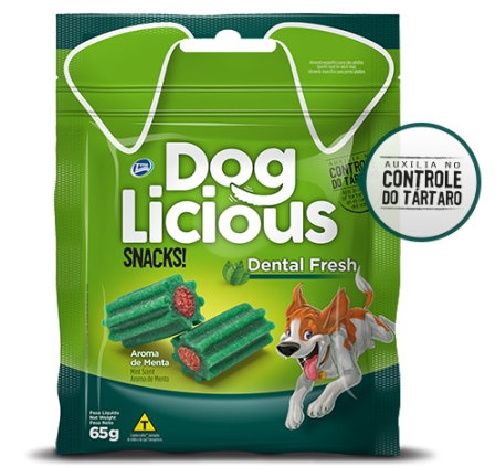 Petisco dog licious dental fresh snacks 65g