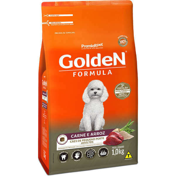 Ração Golden Formula Carne e Arroz Mini Bits para Cães Adultos