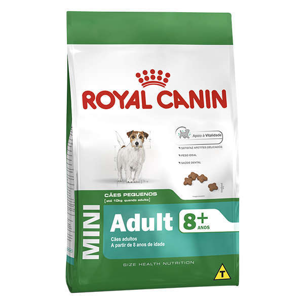 Ração royal canin cães mini adulto 8+ para raças pequenas