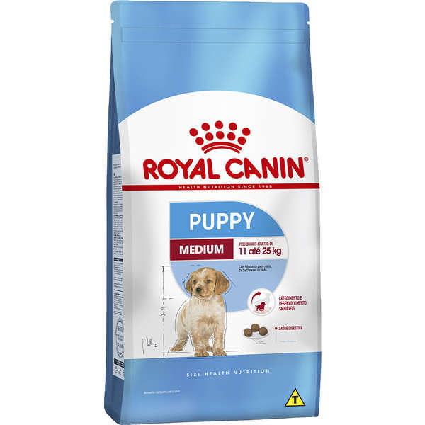 Ração royal canin medium cães filhote para raças médias 15kg
