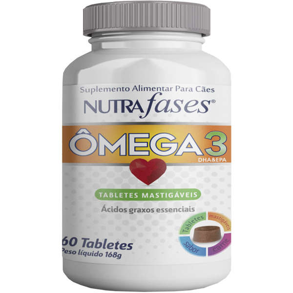 Suplemento Alimentar Nutrafases Omega 3 60 tabletes para cães