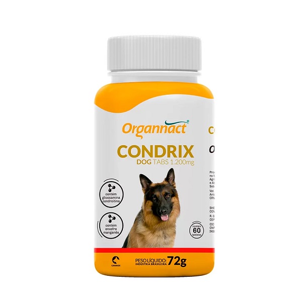 Suplemento Organnact Condrix Dog Tabs 1200mg com 60 tabletes para Cães