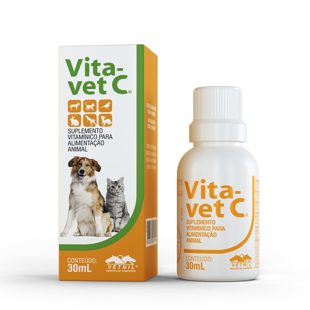 Vitamina vetnil vita-vet c gotas para cães e gatos 30ml
