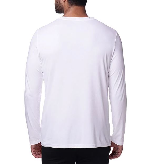 Camiseta Columbia Neblina ML Proteção UV Branco