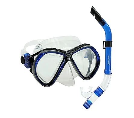 Kit Mascara Snorkel Fun Dive Onix Silicone