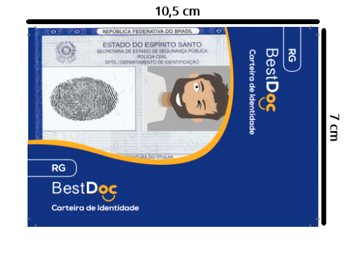 Protetor  RG - Documento de Identidade - 10 Peças