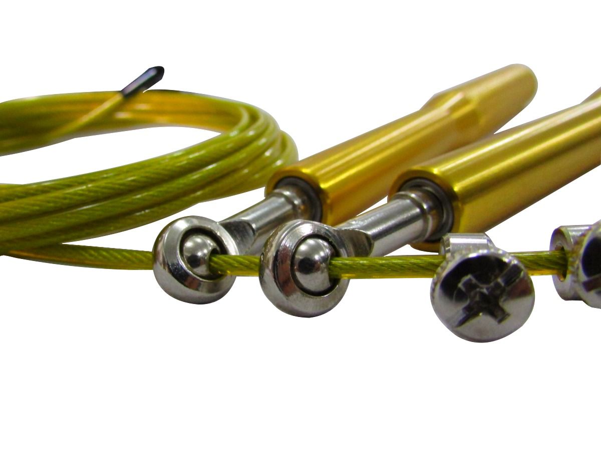 Corda De Pular Speed Rope 2 Rolamentos Alumínio - Amarela