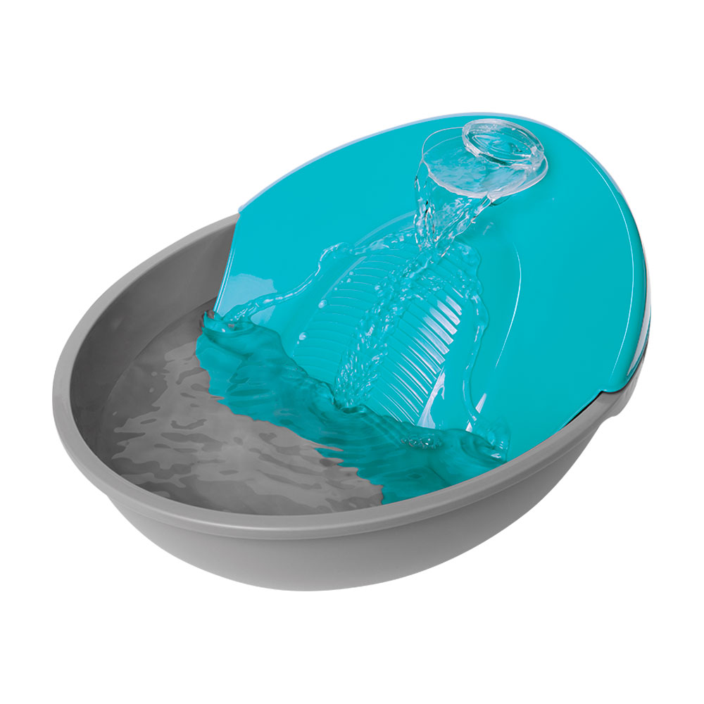 Bebedouro e Purificador de Água 2L de Plástico Plastpet Fonte Petit 110V Azul Tiffany