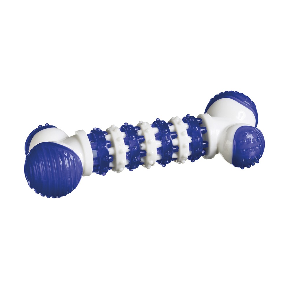 Brinquedo para Pet Sanremo Osso Dental de Plástico Azul