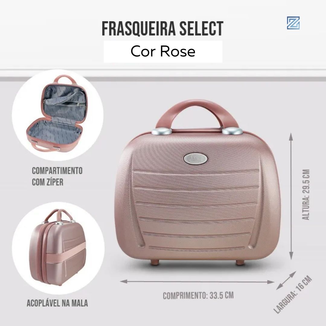 Frasqueira Select Rose Gold e Alça Jacki Design - AHZ19862