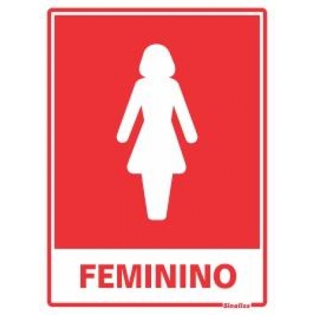 PLACA FEMININO 15 X 20 SINALIZE 