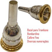 Bocal Para Trombone Ou Bombardino - Calibre Fino - Ultra - Jc Custom