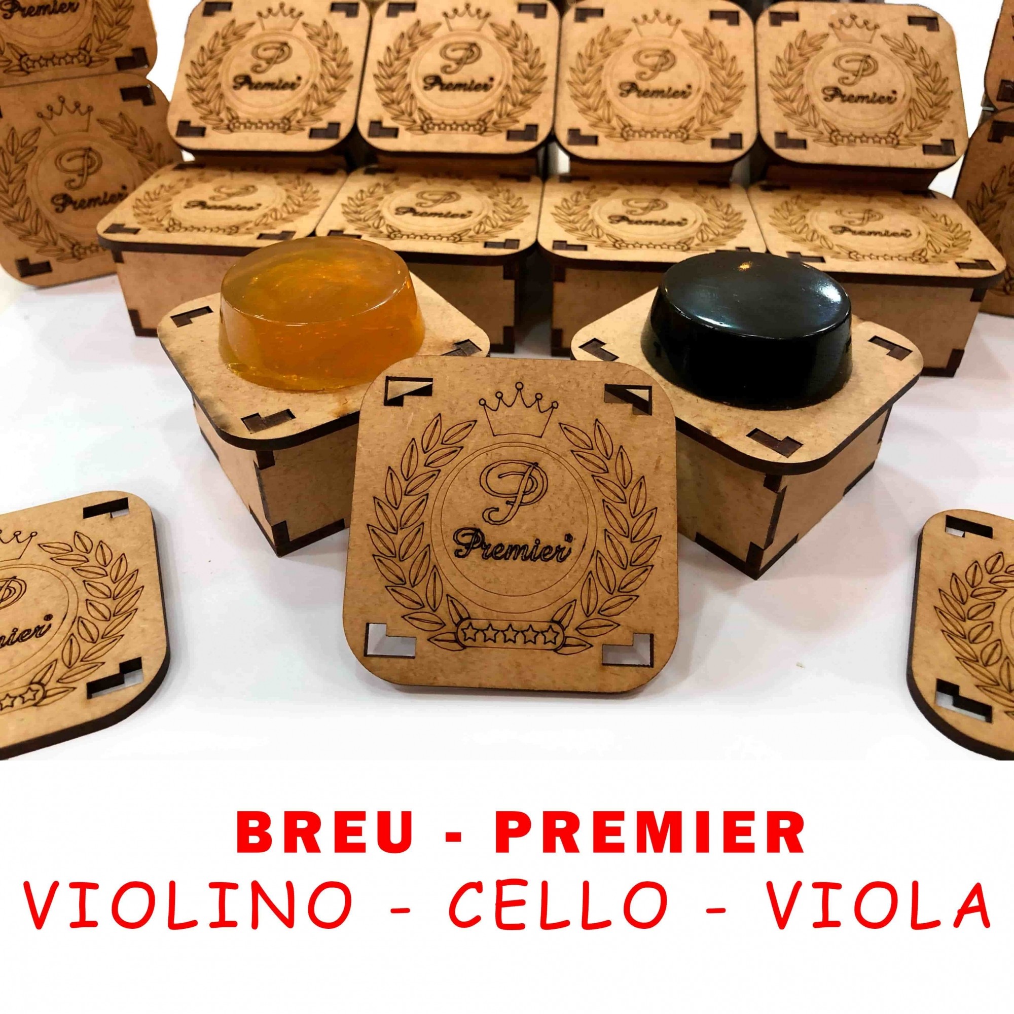Breu Premier para violino / viola / cello - Preto e natural