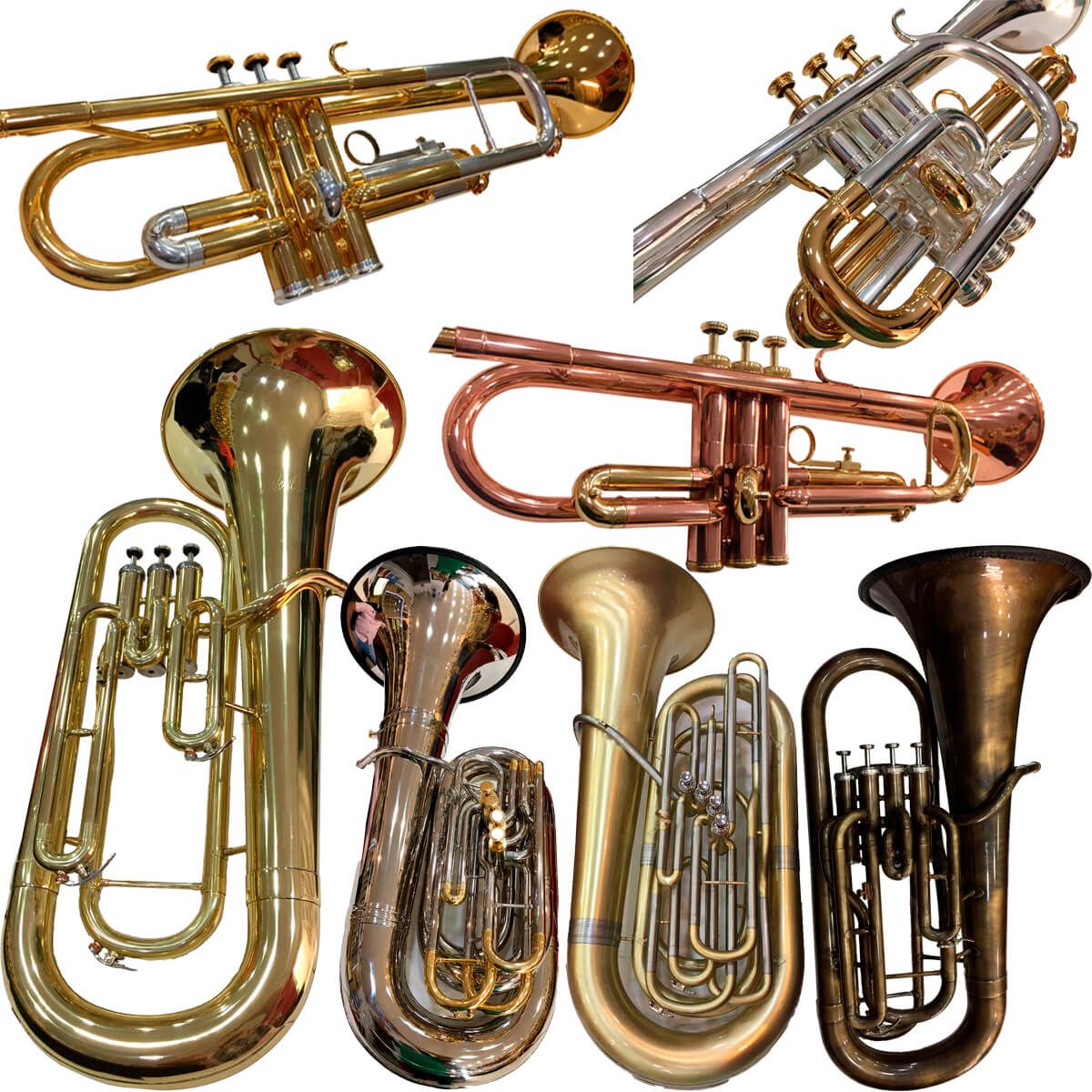Reforma Geral De Trompete, Tuba, Bombardão, Trombone, Bombardino, Trompa, Flugelhorn E Cornet