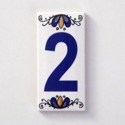 Número 2 para Casa Residência em Cerâmica Esmaltada 7,5 x 15 cm Gabriella Revestimentos
