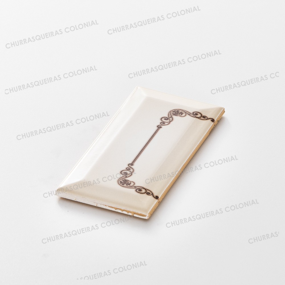 Número para Residência Cerâmica Esmaltada Marrom 7,5 x 15 cm Acabamento Inicial Gabriella Revestimentos