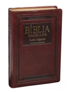 BÍBLIA SAGRADA LETRA GIGANTE - COM NOTAS E REFERÊNCIAS - COR MARROM