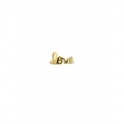 Anel Love Regulável Prata Banho de Ouro VD 34