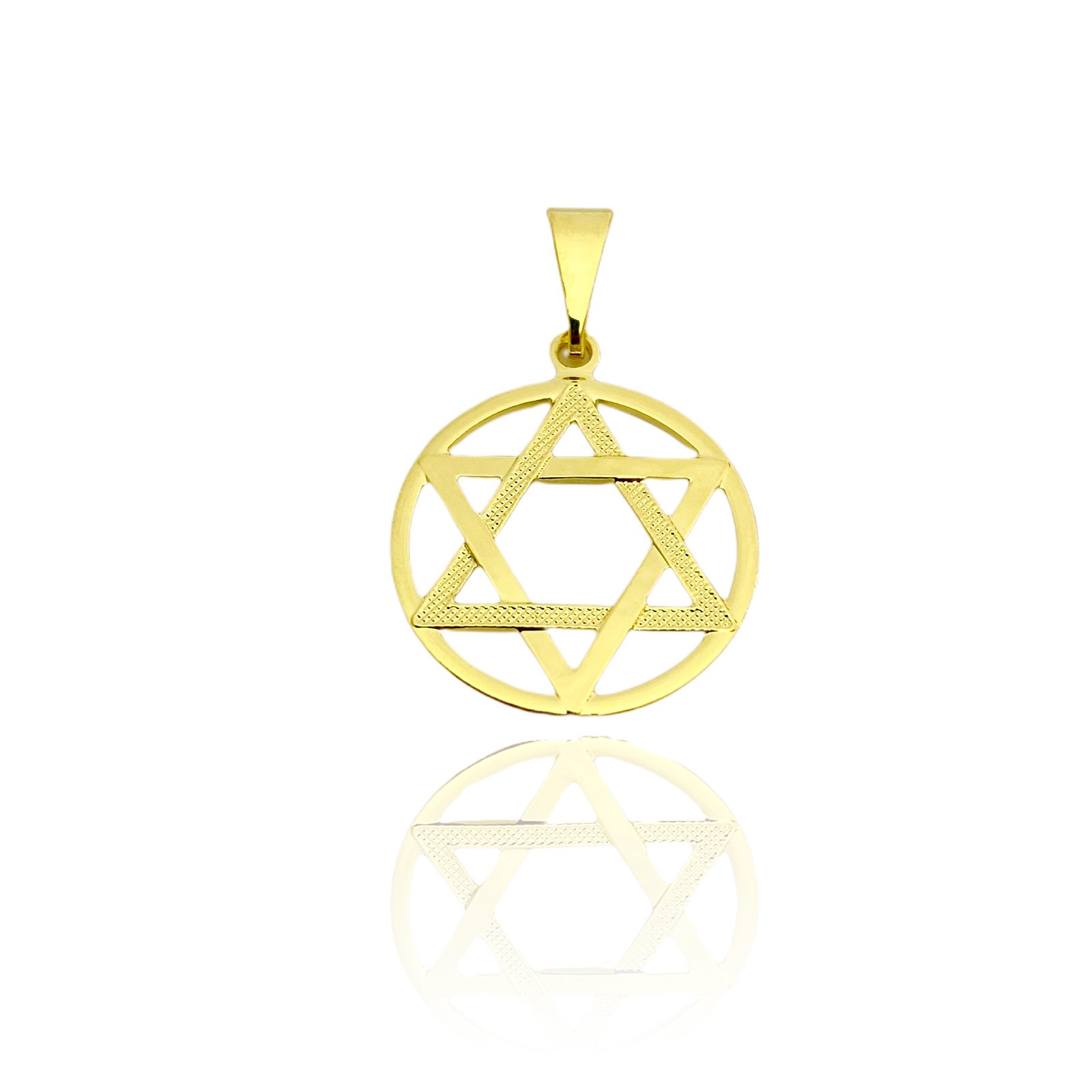 Pingente Estrela de Davi (2,2cmX1,9cm) (Banho Ouro 24k)