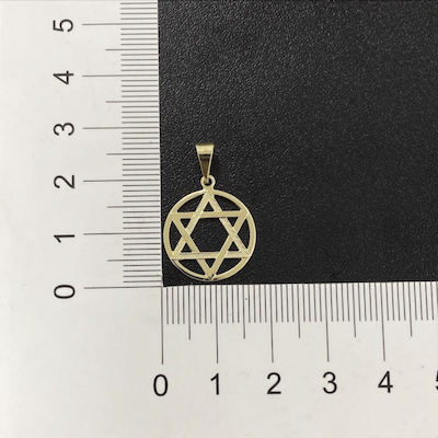 Pingente Estrela de Davi (2,2cmX1,9cm) (Banho Ouro 24k)