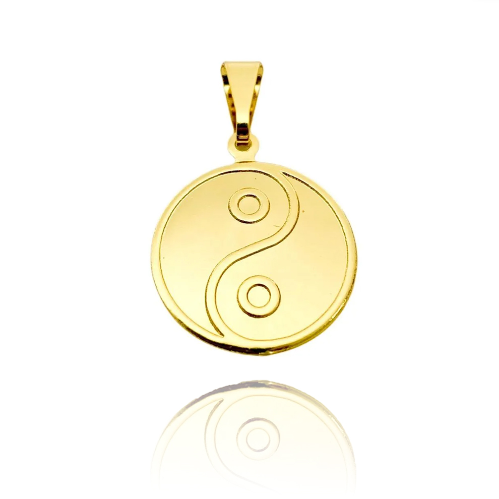 Pingente Yin Yang (2,5cmX2,2cm) (Banho Ouro 24k)