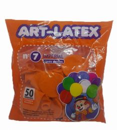 Balão Liso Art-Latex Laranja nº 7 - c/50 unidades