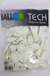 Balão Liso Balloontech Branco Neve  nº 7 - c/50 unidades