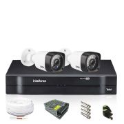 Kit Câmeras de Segurança com DVR Intelbras 4 Câmeras Giga 720p Bullet