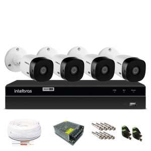 Kit 4 Câmeras de Segurança Intelbras 720p