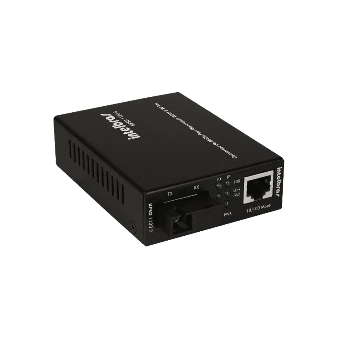 Conversor de Mídia Intelbras Fast Ethernet Monomodo KFS 1120
